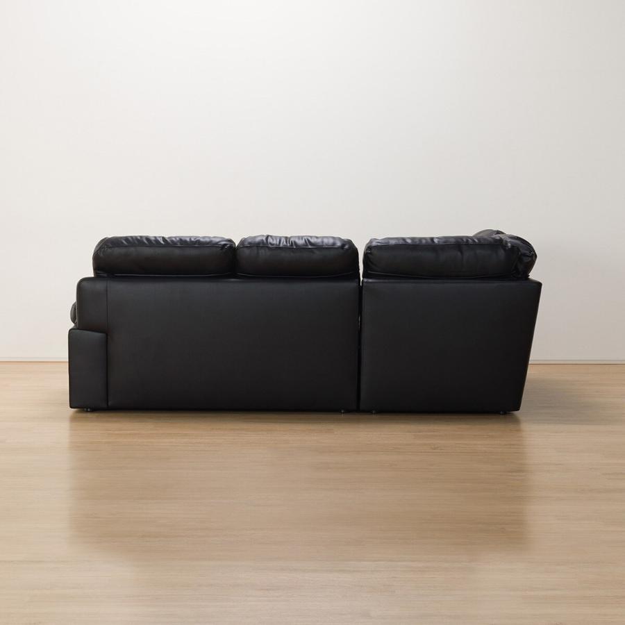 ニトリ（NITORI） ソファー ソファ コーナーソファ(Sステイツ BK-R