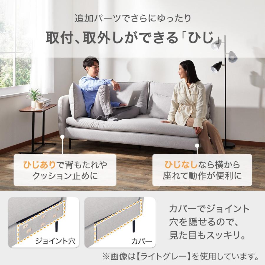 ニトリ（NITORI） 広い座面のゆったりソファ(MS01 1人掛け2点セット 肘