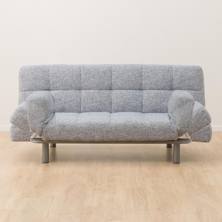 ニトリ（NITORI） 背もたれと肘掛けが動くソファベッド (マークスAM GY