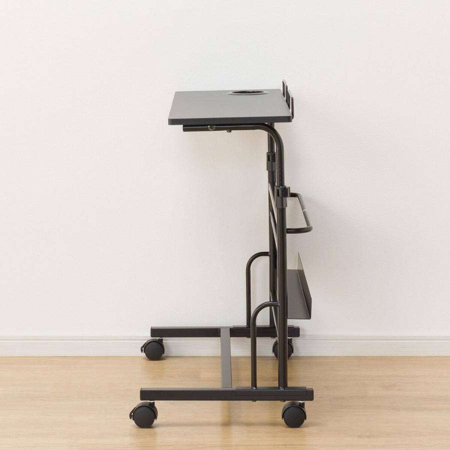 ニトリ（NITORI） 昇降機能付きサイドテーブル(GM601 BK)キャスター