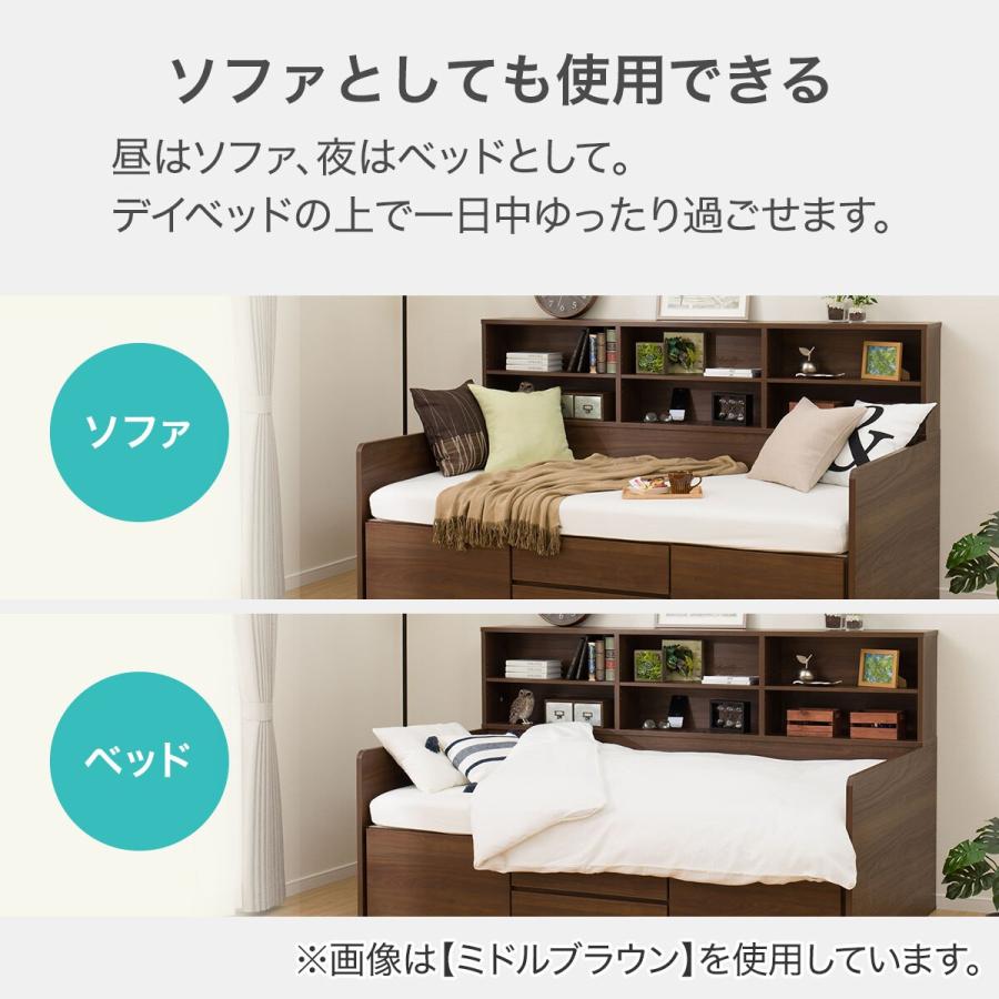 ニトリ（NITORI） ベッド デイベッド(ジオ WW 深型40M) 収納付き