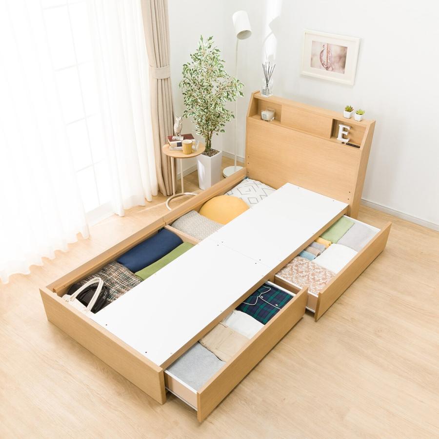 ニトリ（NITORI） ベッド シングルベッドフレーム(アザン3 浅型/LBR