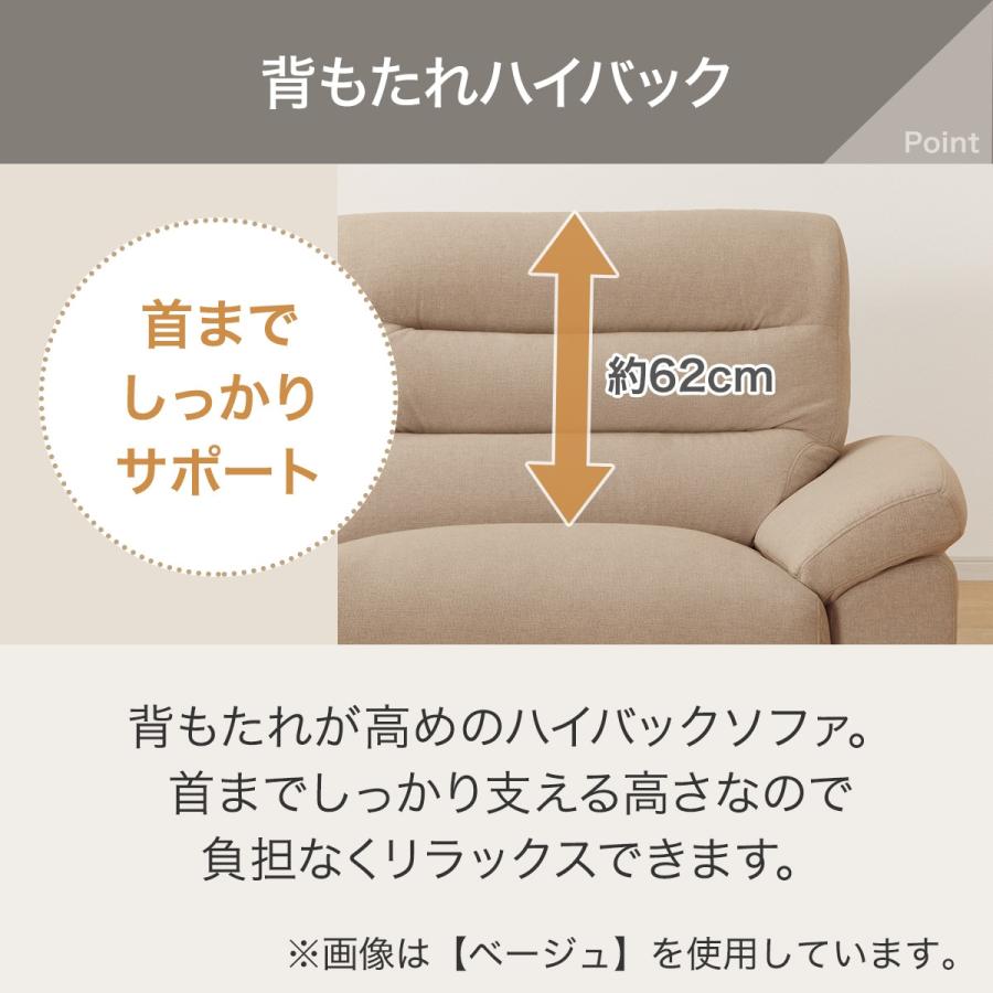 ニトリ（NITORI） 2人掛け布張りソファ(Nポケット BS12 S-LO AQ-BE