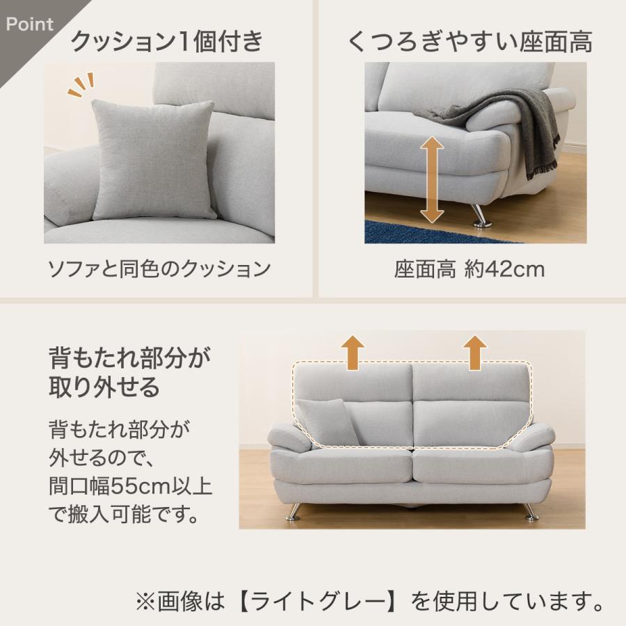 ニトリ（NITORI） 3人掛け布張りソファ(Nポケット BS13 AQ-BE) ニトリ