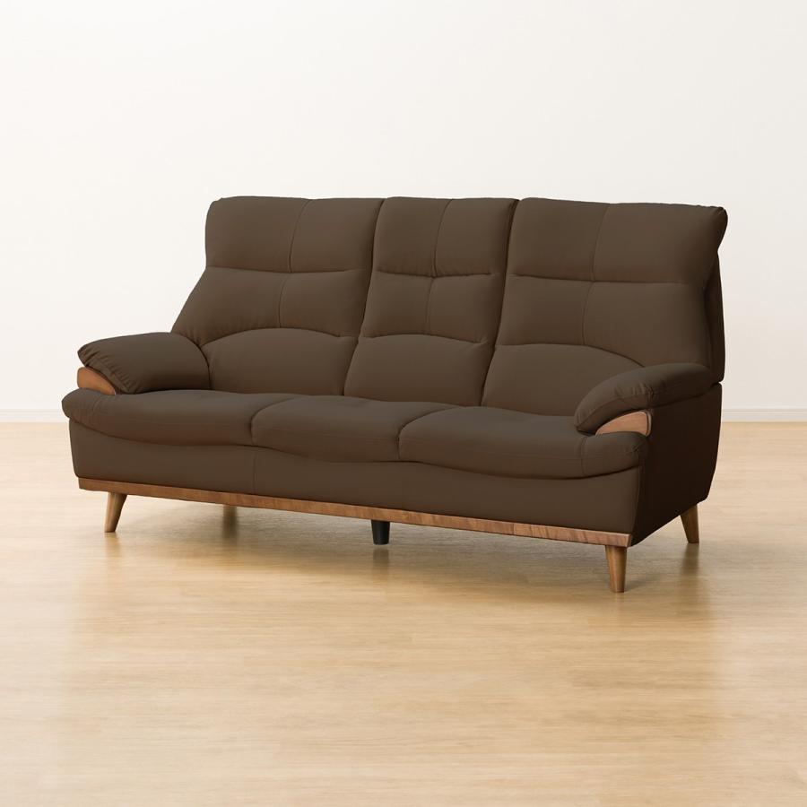 ニトリ（NITORI） 傷・汚れに強い合成皮革 3人掛けソファ(PD02-2 N