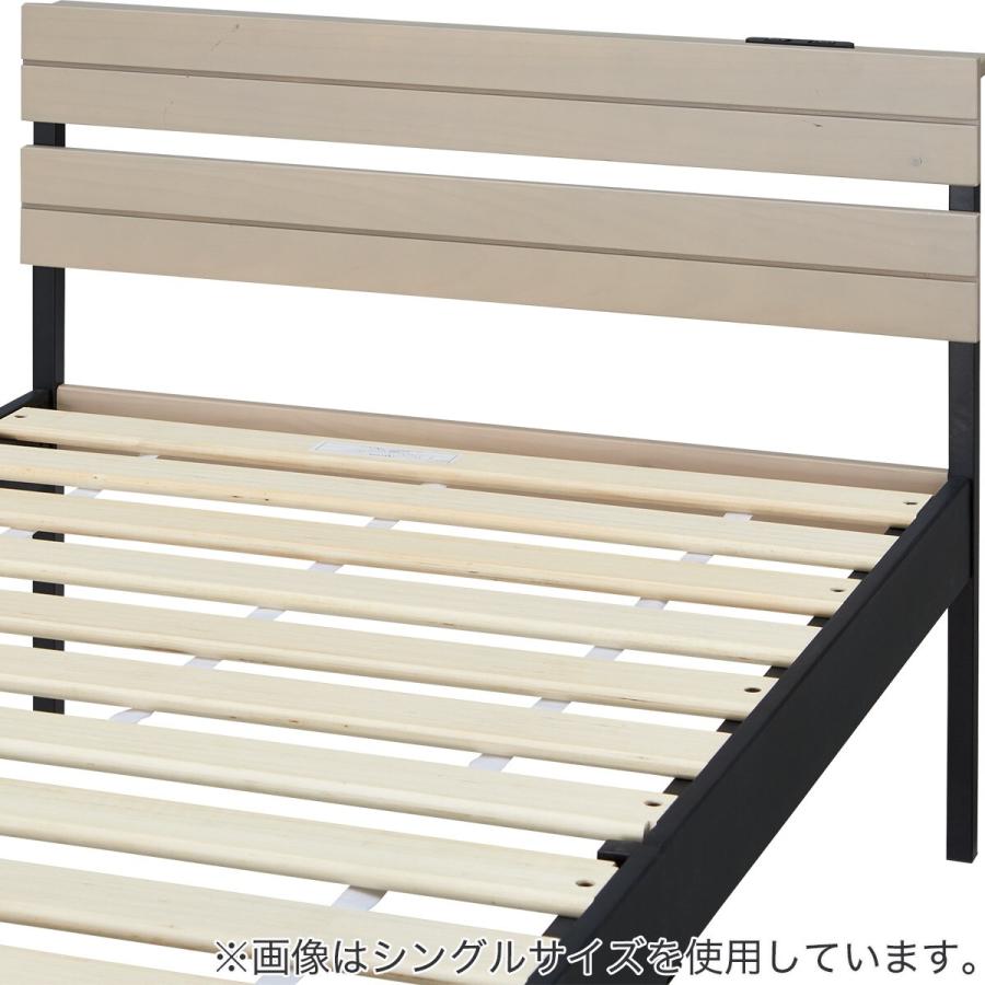 ニトリ（NITORI） すのこセミダブルベッドフレーム(XB101 LGY/BK