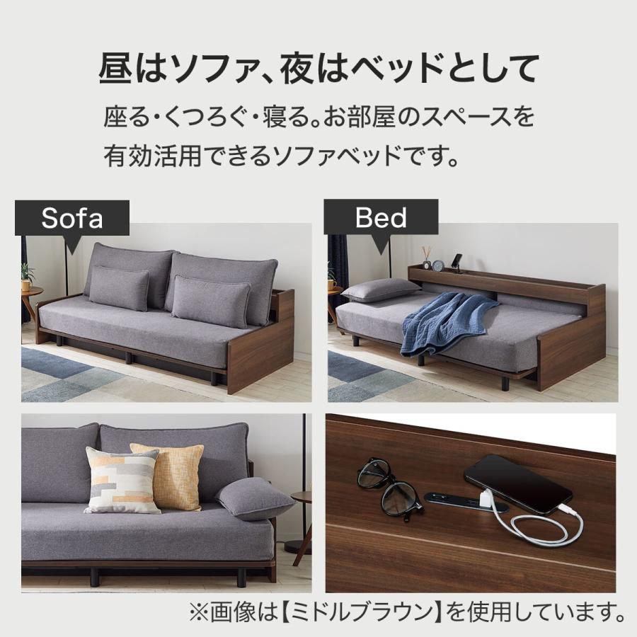 ニトリ（NITORI） 3Way ベッドソファ(B2 MGY/WW) ニトリ期間限定：4/6