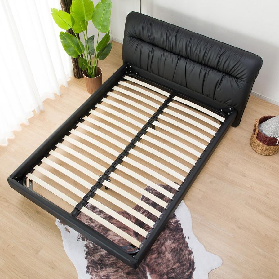 ニトリ（NITORI） ベッド ダブル ベッドフレーム(サラス/BK) : ニトリ