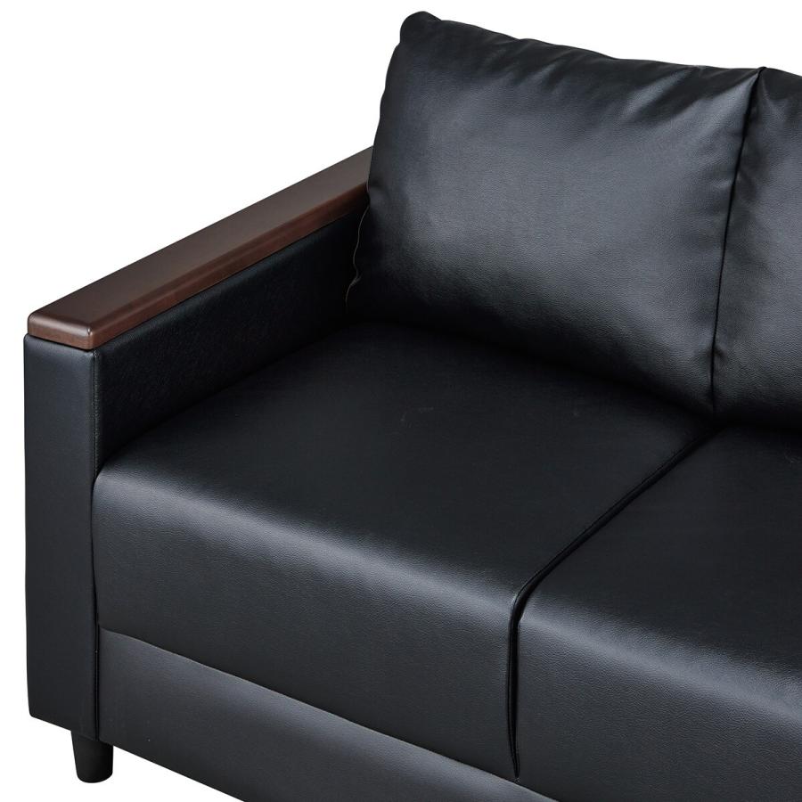 ニトリ（NITORI） 3人用合皮ソファ(HS-201 GTS#129 BK) : ニトリ Yahoo