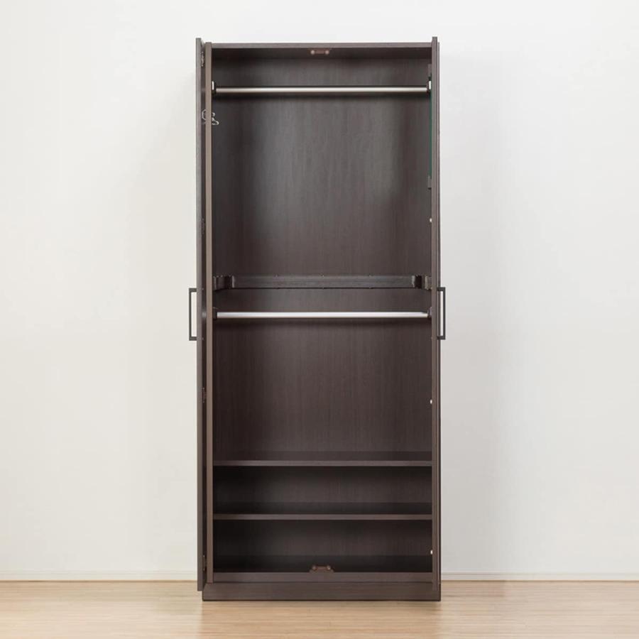 ニトリ（NITORI） ワードローブ(アーデル2 80WR DBR分割) : ニトリ