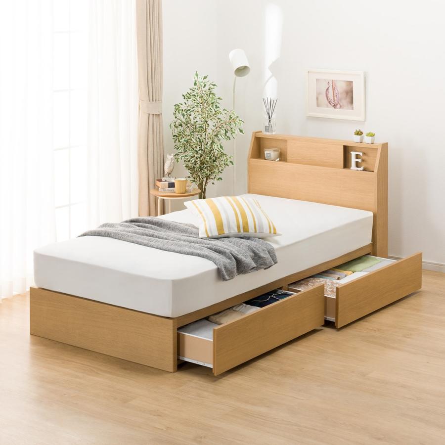 ニトリ（NITORI） ベッド シングルベッドフレーム(アザン3 浅型/LBR