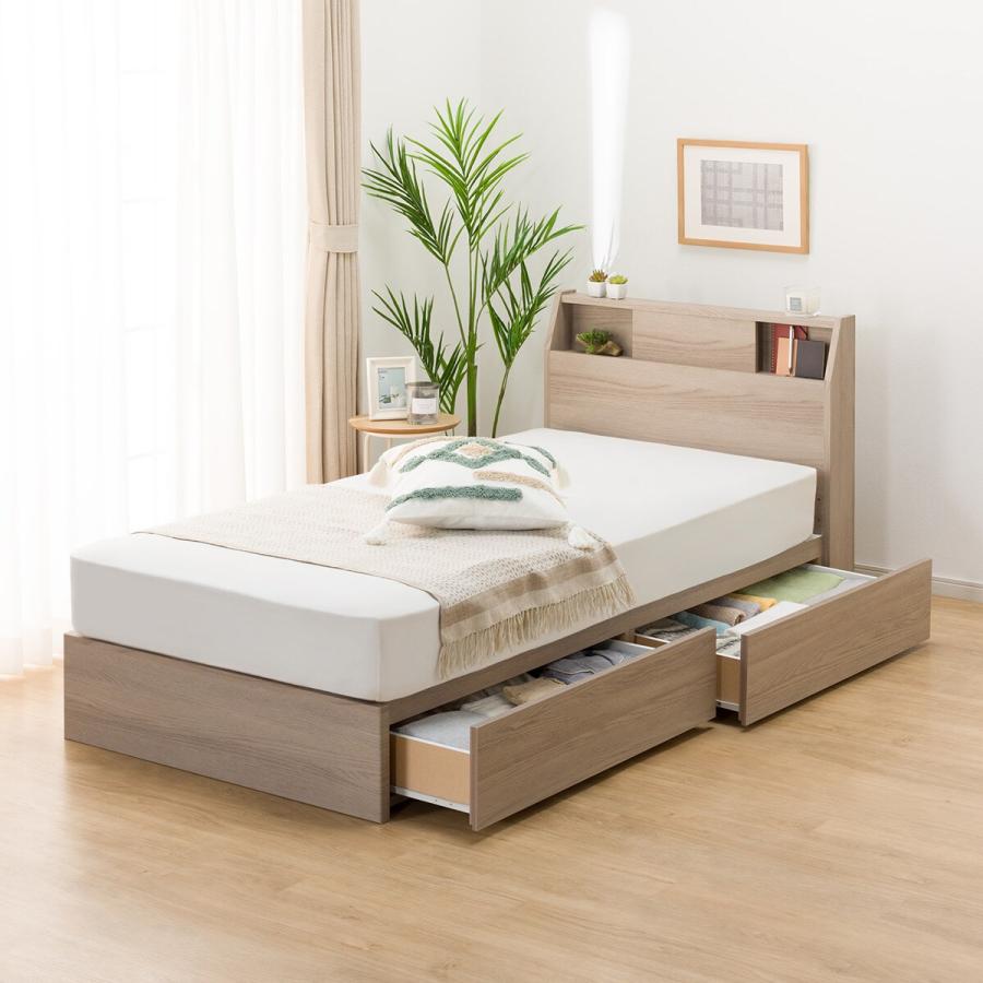 ニトリ（NITORI） ベッド シングルベッドフレーム(アザン3 浅型/GY