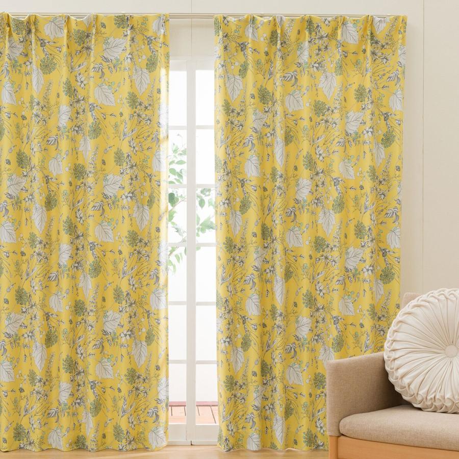 ニトリ（NITORI） 遮光2級・遮熱ドレープカーテン(100X135X2 リーフ