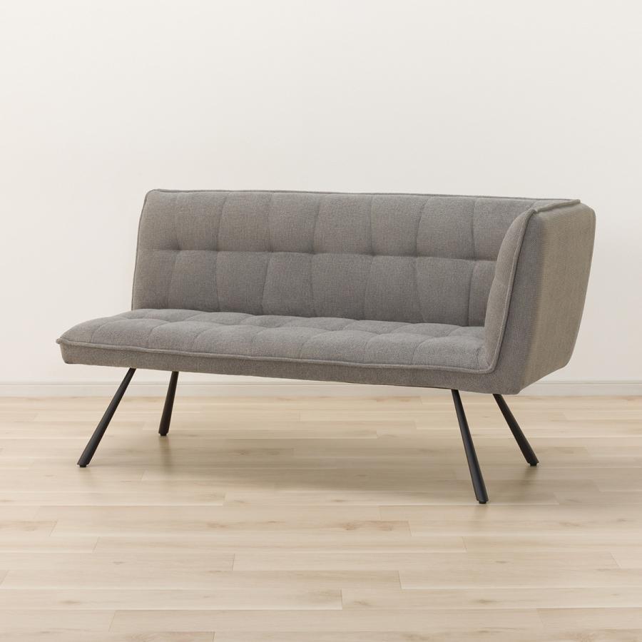 ニトリ（NITORI） 布張り2人掛けカウチソファ(GN222 左カウチ GY