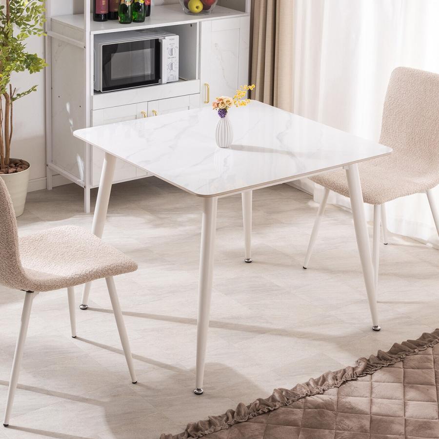 ニトリ（NITORI） セラミックDテーブル85 MW(ホワイト) デコホーム