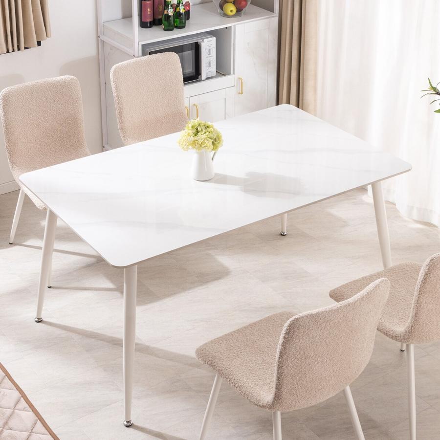 ニトリ（NITORI） セラミックDテーブル140 MW(ホワイト) デコホーム