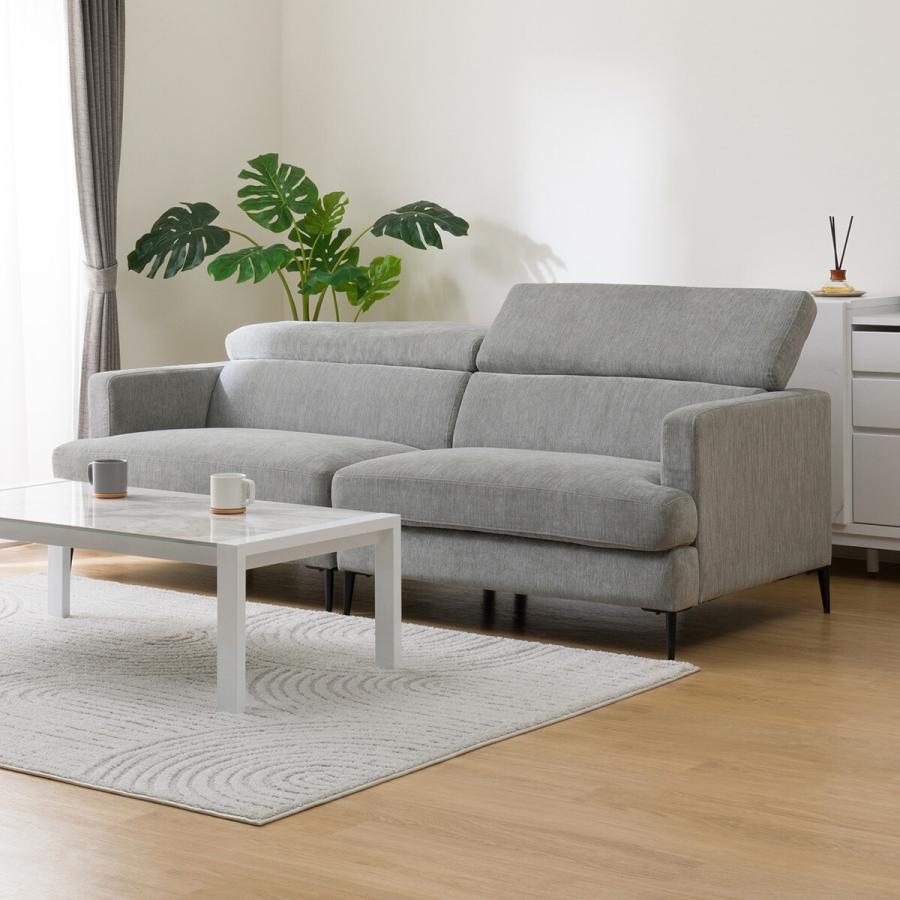 ニトリ（NITORI） 布張り3人掛けワイドソファ(サザーラ GY) : ニトリ