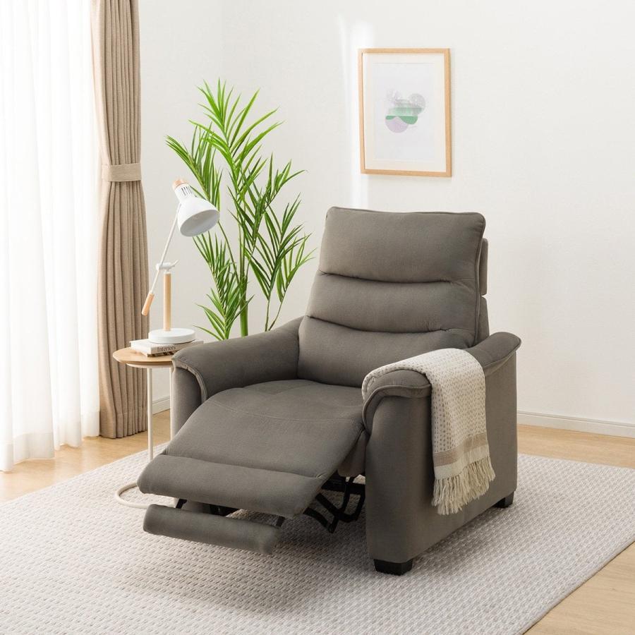 ニトリ（NITORI） 1人用電動リクライニング布張りソファ(Nビリーバ3