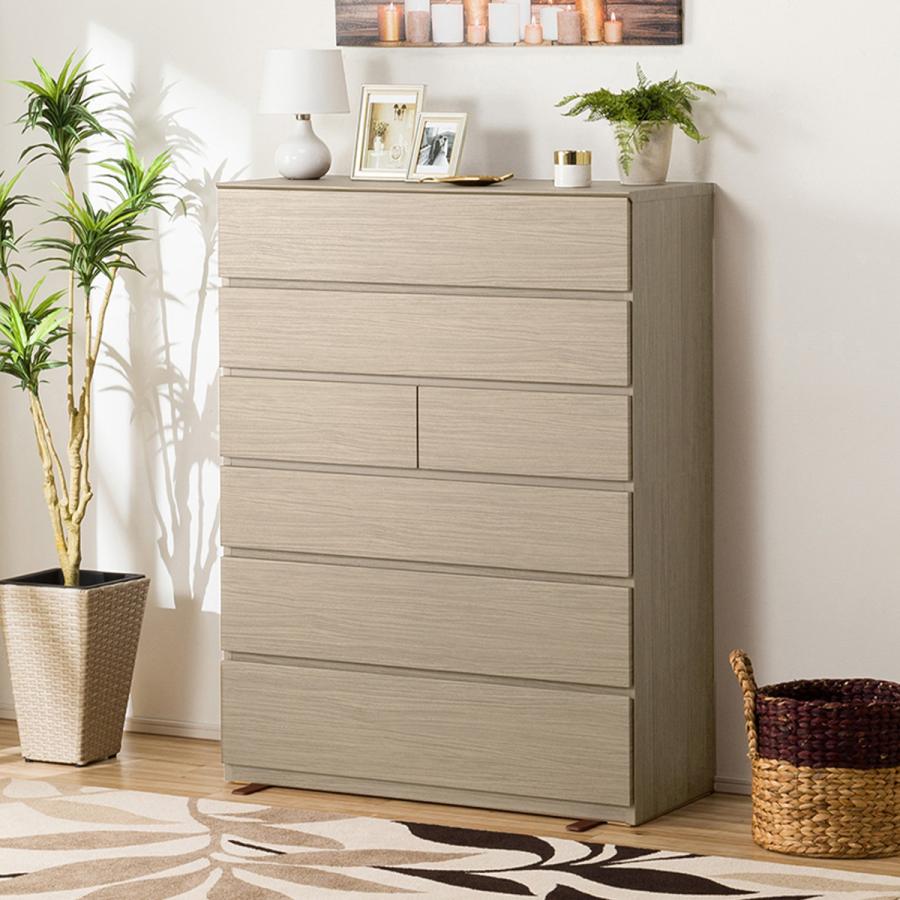 ニトリ（NITORI） ハイチェスト(クエス 100-6HC GY) ニトリ期間限定：4