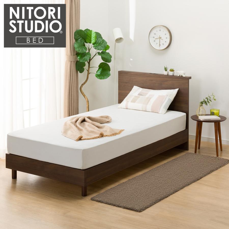 ニトリ（NITORI） シングル ミニ棚付きベッドフレーム(NS-002 LEG/LOW
