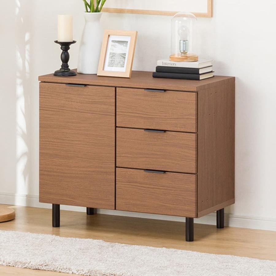 ニトリ（NITORI） サイドボード(エトナ80SB MBR本体) リビング収納