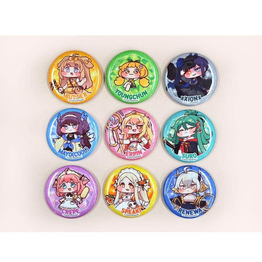 韓国 ゲーム グッズ『ザ・トリッカル グリッター 缶バッジ（9種類から