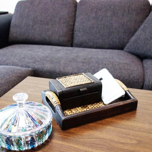 N-Chai 木製 小物入れ おしゃれ カードケース 小物収納 蓋付き (C