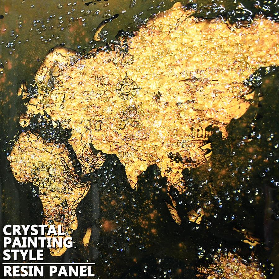 アートパネル 60×120 水晶絵 KH1074 世界地図 ワールド 壁掛けパネル