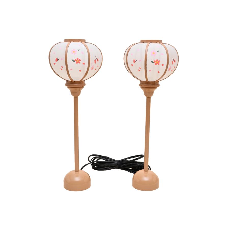 雛人形 お雛様 雪洞 ぼんぼり 単品 コード付 39cm 花舞5号 ベージュ