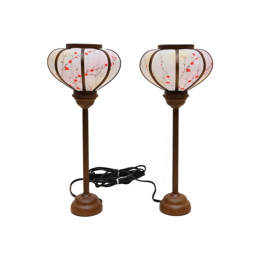 雛人形 お雛様 雪洞 ぼんぼり 単品 コード付 33cm 新菊灯33号 茶