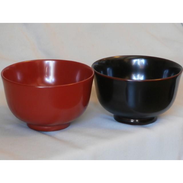 木製 越前漆器 夫婦椀 汁椀 羽反 総溜 総朱 艶消し 漆塗り お椀 うるし
