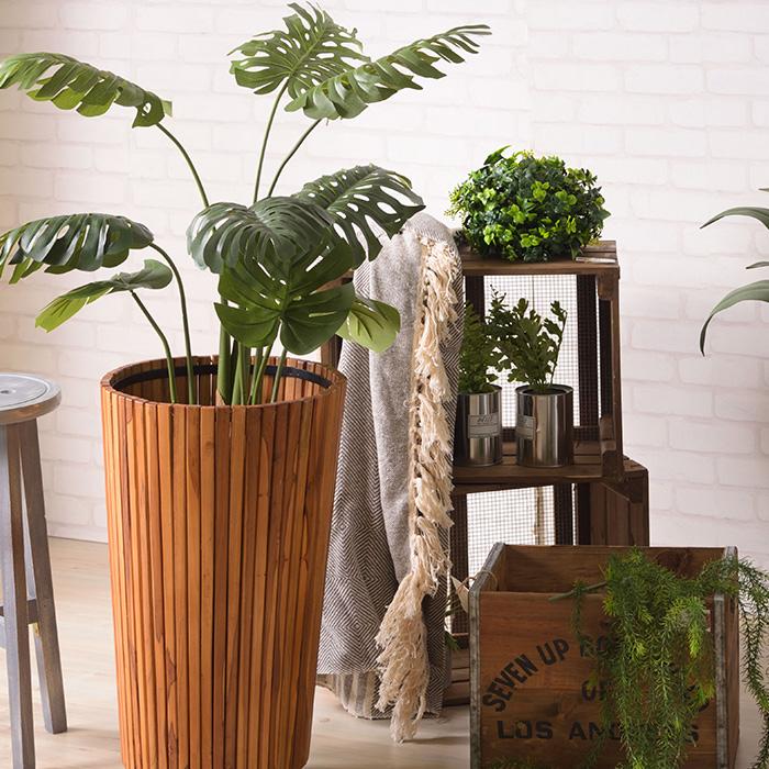 フェイクグリーン モンステラ 人工観葉植物 造花 おしゃれ リアル