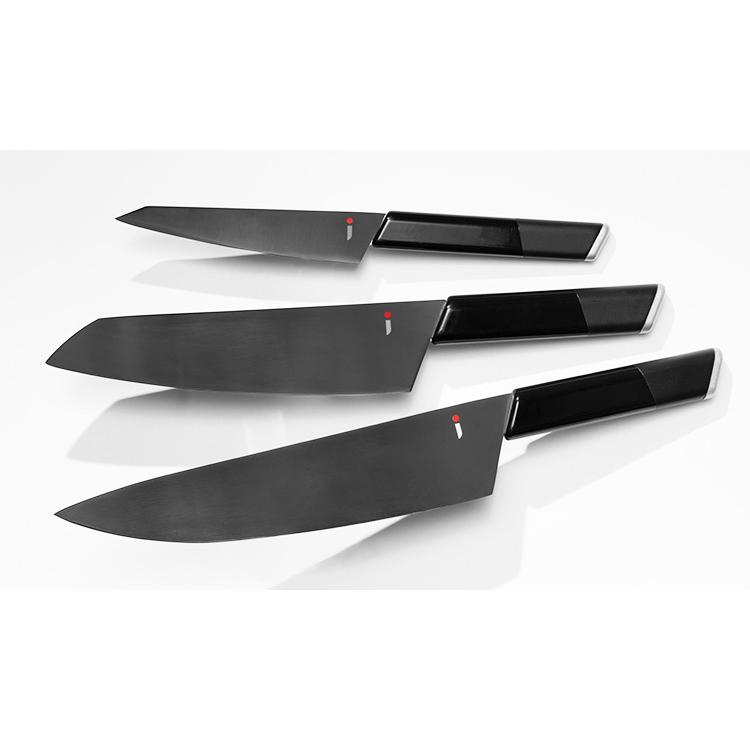 NiNJA 包丁3本セット（三徳・牛刀・ペティナイフ） 黒い包丁 ブラック