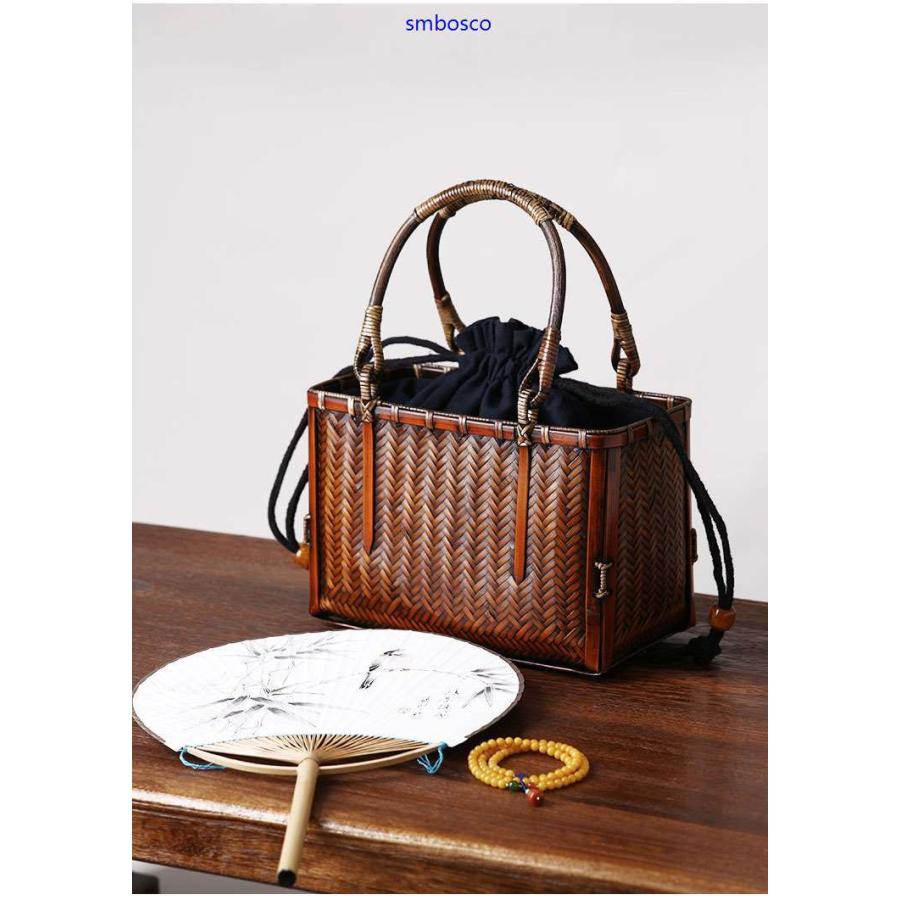 匠の技 和風 かごバッグ トートバッグ 竹 竹編みバッグ 茶道具収納