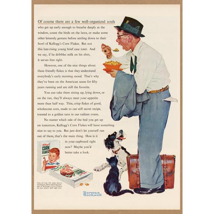 ケロッグ レトロミニポスター B5サイズ 複製広告 ◇ Kellogg's