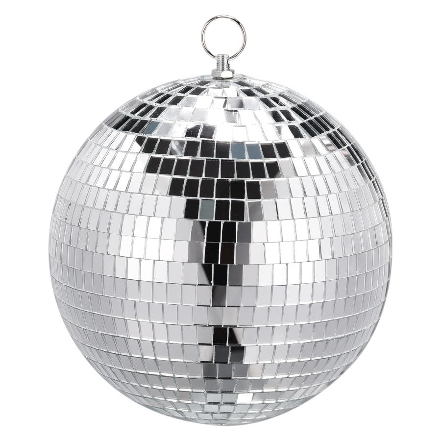 uxcell ミラーボール 20 cm 反射ボール 吊り下げリング付き シルバー