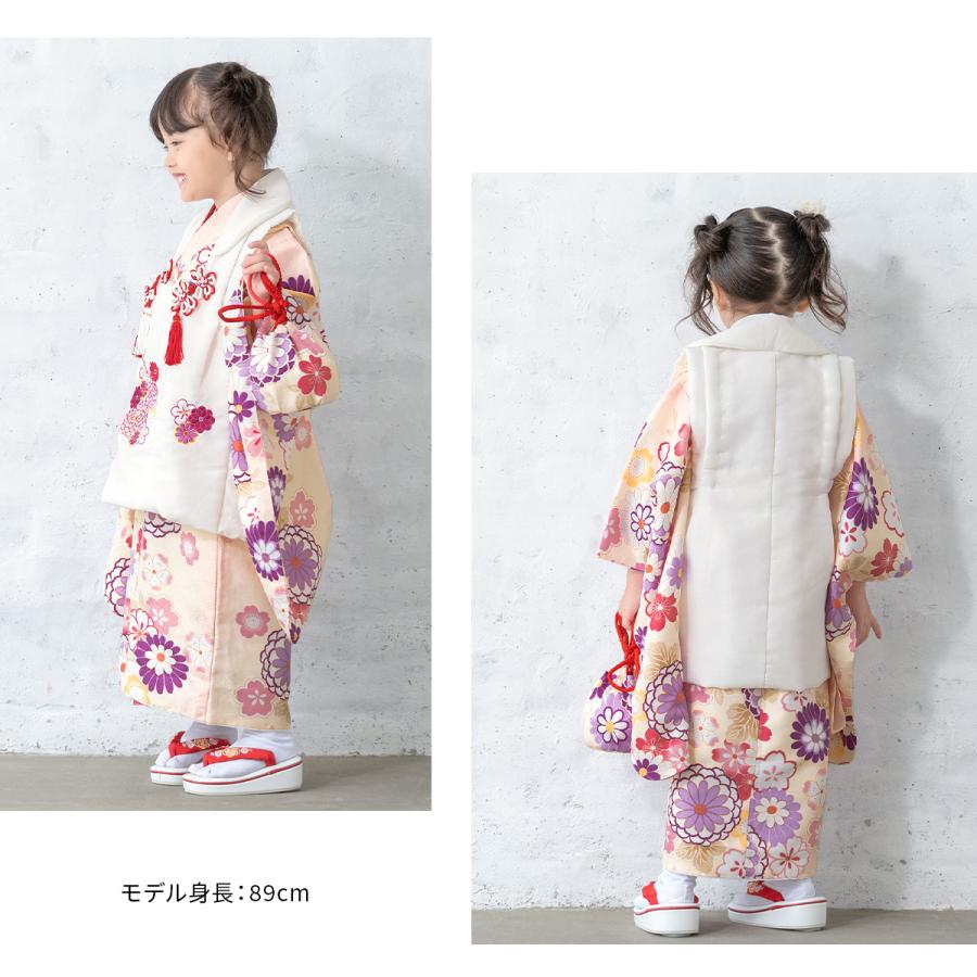 SOUBIEN（創美苑） レンタル 七五三 女の子 3歳 着物 被布 フルセット