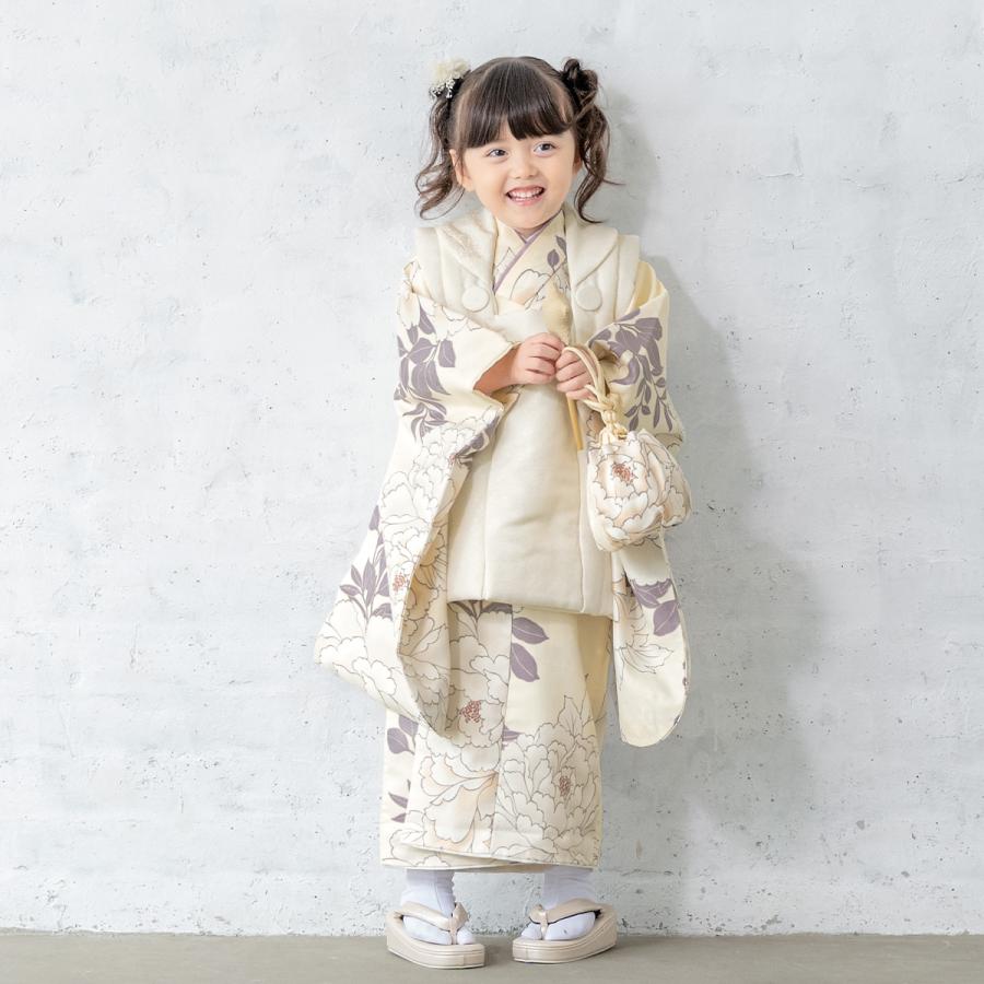 SOUBIEN（創美苑） レンタル 七五三 女の子 3歳 着物 被布 フルセット