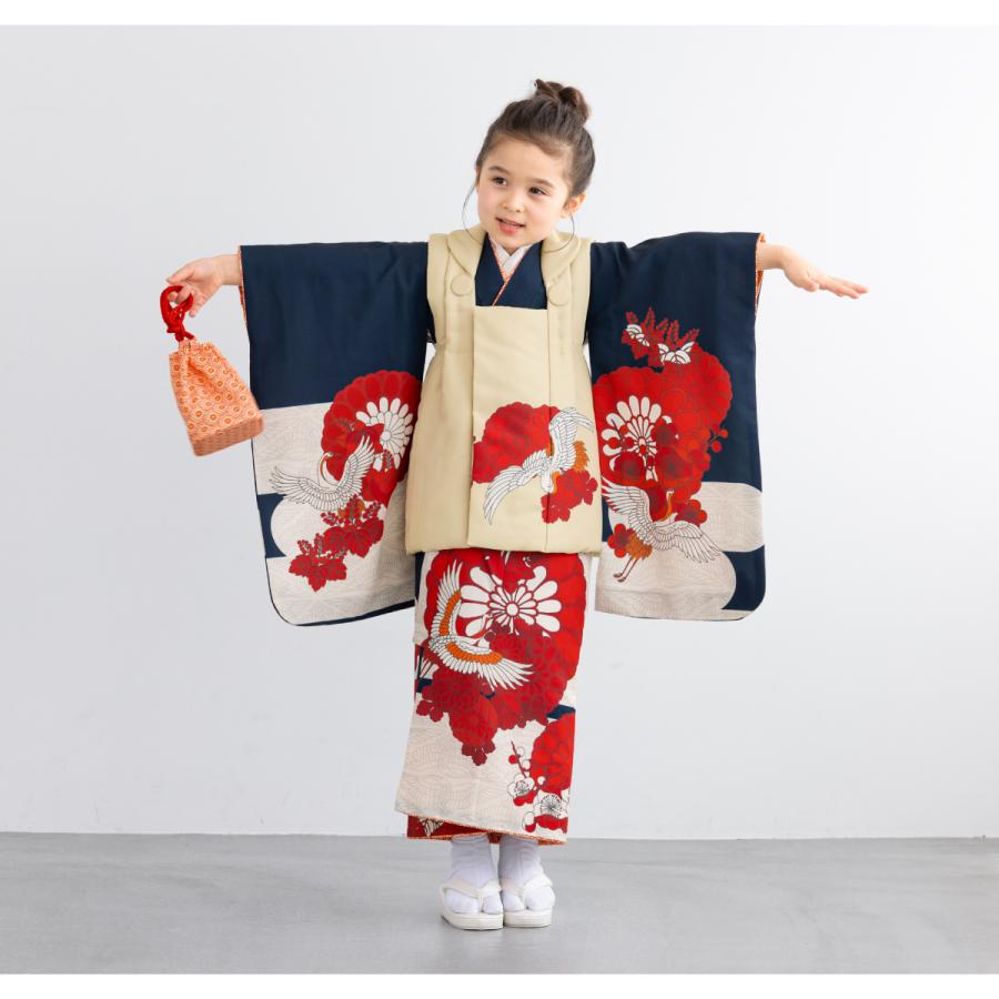 SOUBIEN（創美苑） レンタル 七五三 女の子 3歳 着物 被布 フルセット