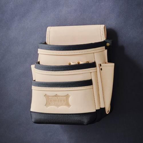 KNICKS（ニックス） KNB-301DD 総ヌメ革使用3段腰袋(バリスティック