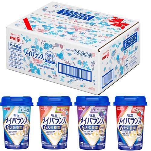 メイバランスミニ カップ 発酵乳仕込みシリーズ ギフトBOX 4種類*3本