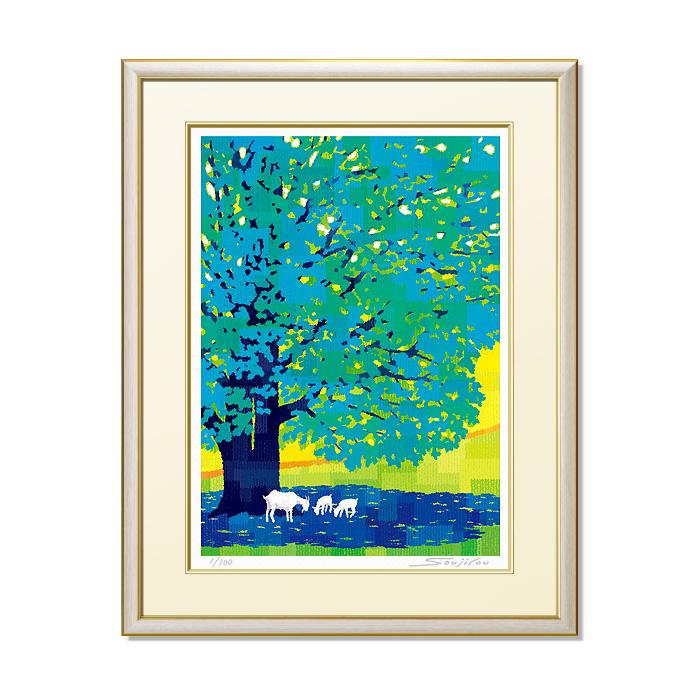 絵画 和風 壁掛け インテリア 版画 風景画 玄関 おしゃれ 額入り/絵画