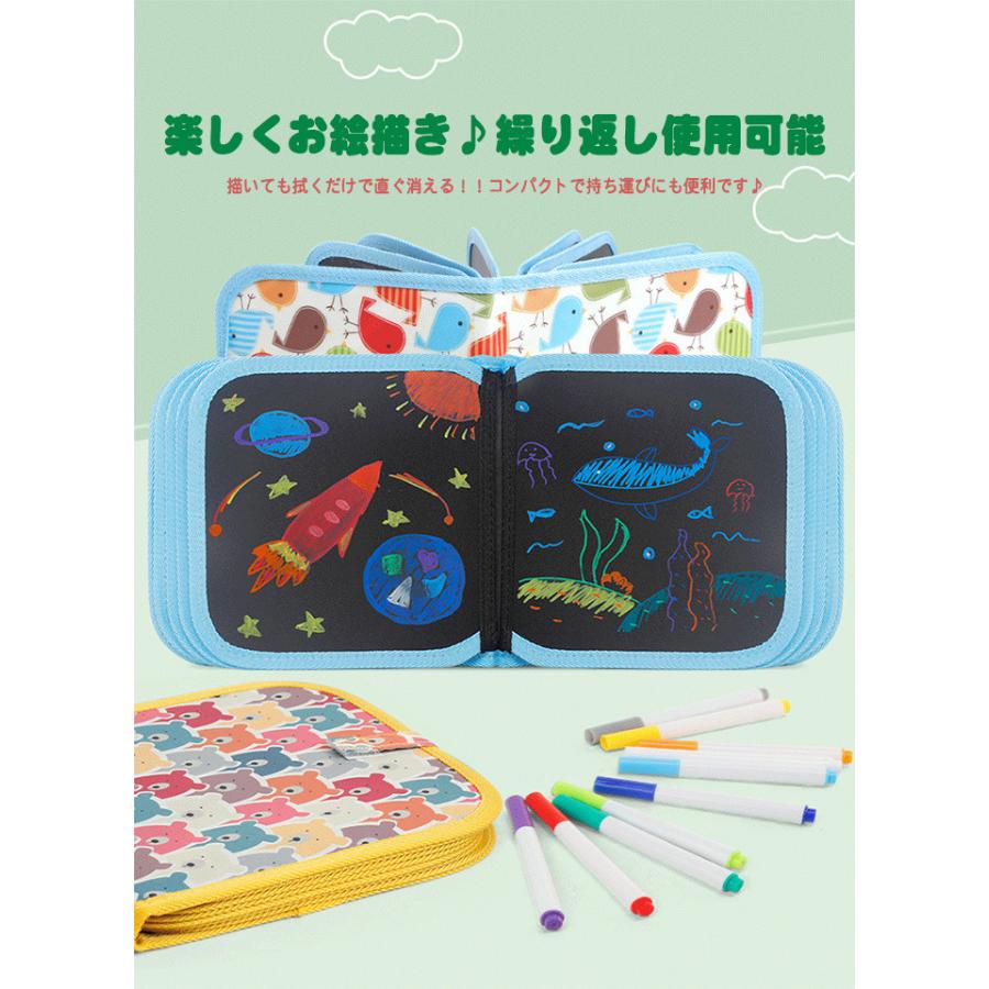 お絵描きブック お絵描き おえかき カラフル シート ポータブル 知育