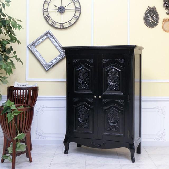 アンティーク シューズケース シューズラック 靴箱 下駄箱 ロココ調