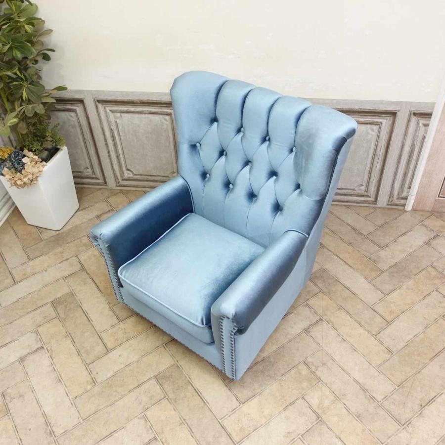 昭和レトロソファ アンティーク ウィングチェア 1人 一人掛け 1P 1