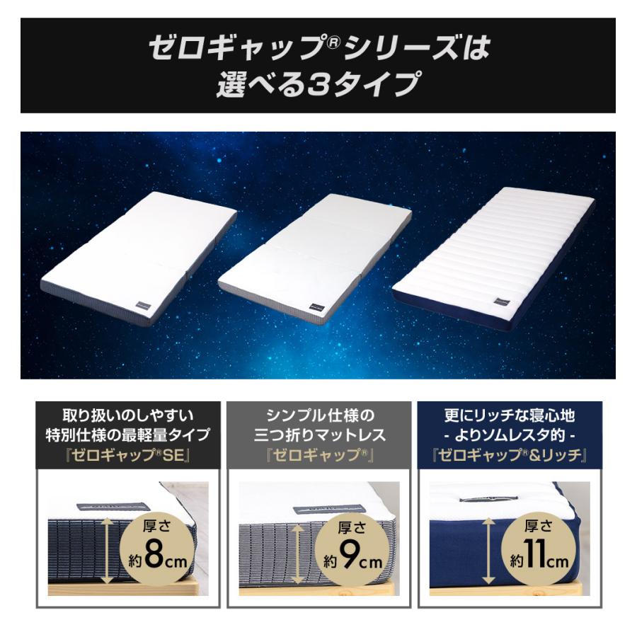 SOMRESTA（ソムレスタ） ゼロギャップSE 三つ折りマットレス シングル
