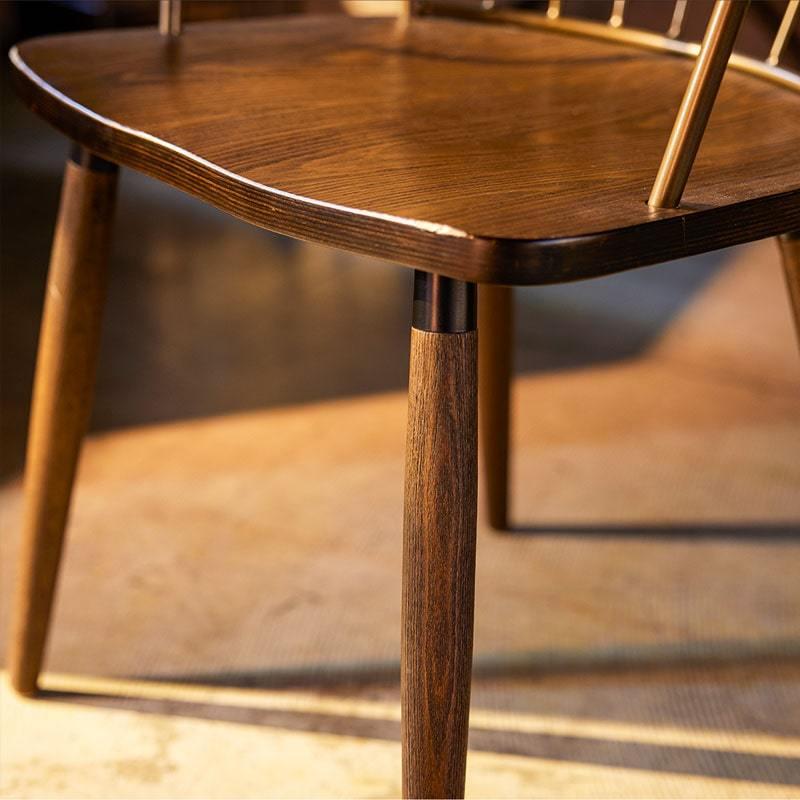 ダイニングチェア 椅子 木製椅子 肘付き 無垢 スチール