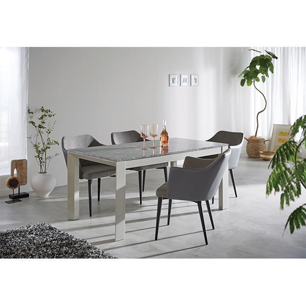 ダイニングテーブル W1500×D800×H700 大理石柄 鏡面仕上 会議テーブル