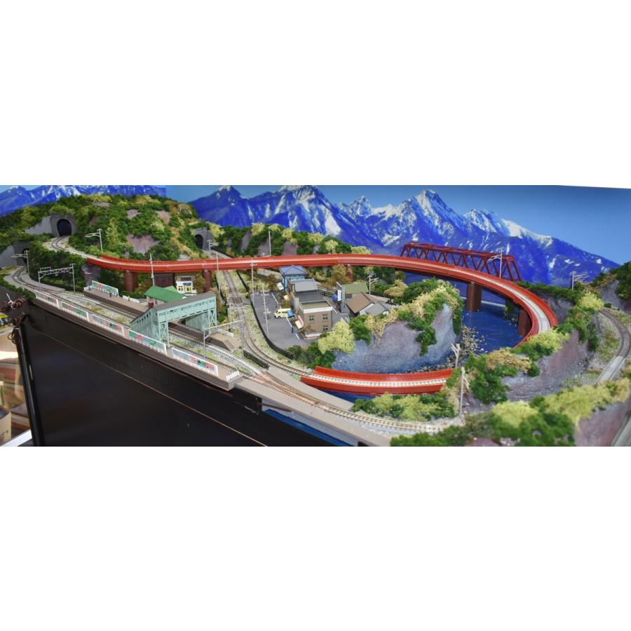 鉄道模型 ジオラマレイアウト Nゲージ用 単線150x65cm 待避線＆ヤード