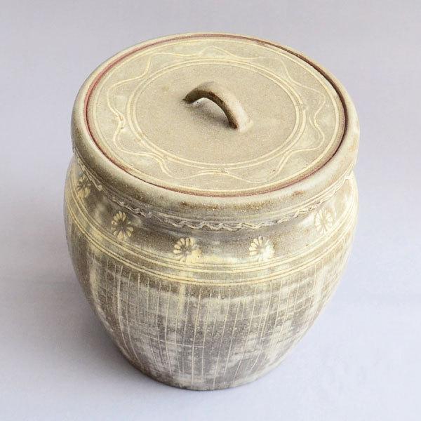 水指 茶道具 西尾瑞豊 作 三島水指 : 茶道具専門店 (有)菊池商店